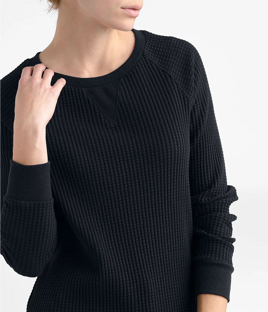 Dámské Mikiny The North Face Long Sleeve Chabot Crew Černé | AJEIMWB-90