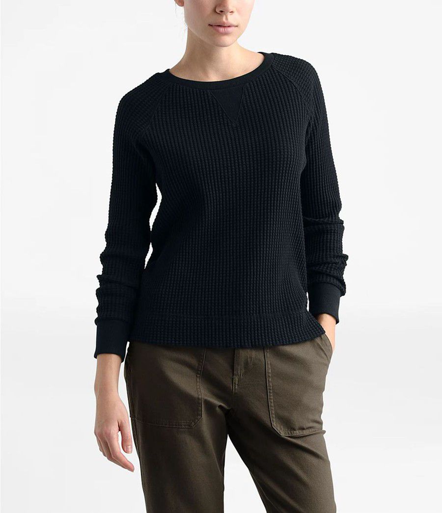 Dámské Mikiny The North Face Long Sleeve Chabot Crew Černé | AJEIMWB-90