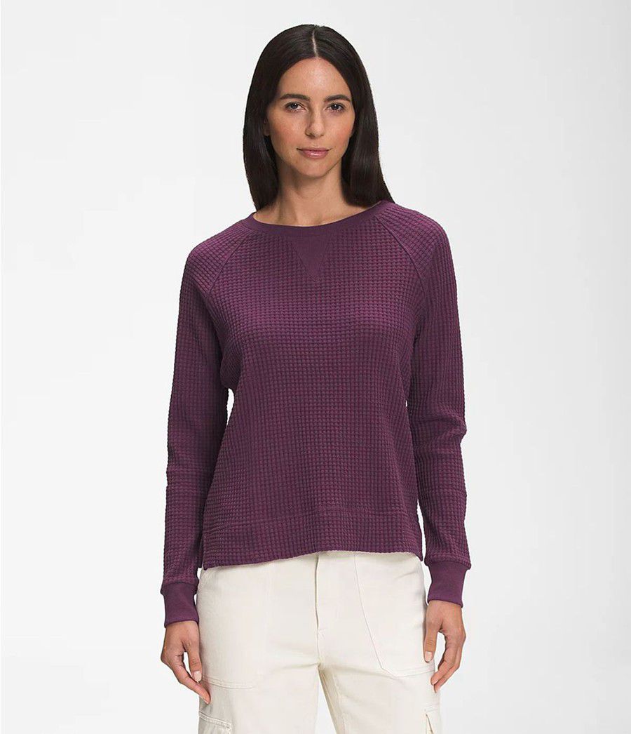 Dámské Mikiny The North Face Long Sleeve Chabot Crew Fialové | USCOIVG-72