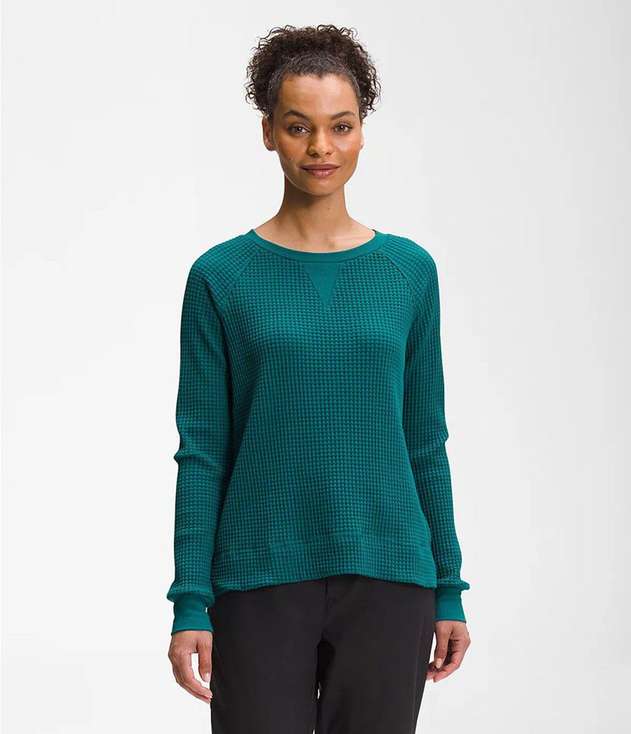 Dámské Mikiny The North Face Long Sleeve Chabot Crew Blankyt | DBOQZUS-72