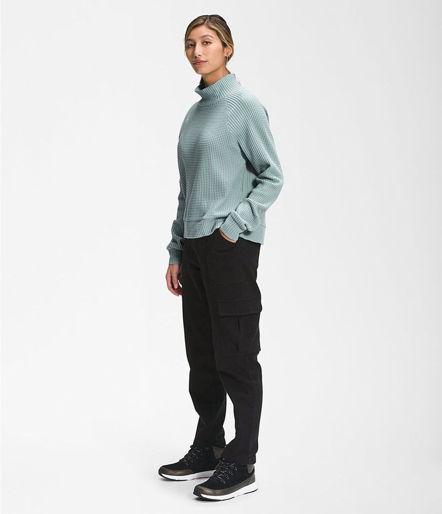 Dámské Mikiny The North Face Long Sleeve Mock Neck Chabot Blankyt | HRZPKVX-37