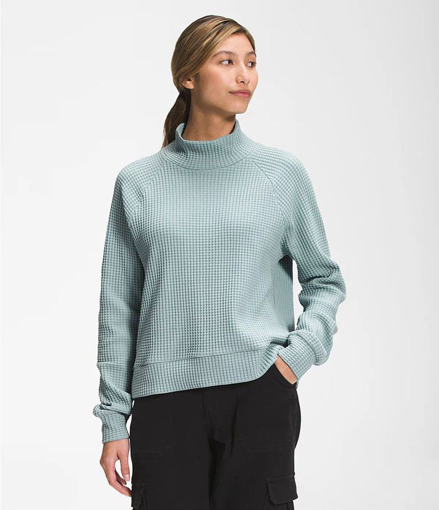 Dámské Mikiny The North Face Long Sleeve Mock Neck Chabot Blankyt | HRZPKVX-37