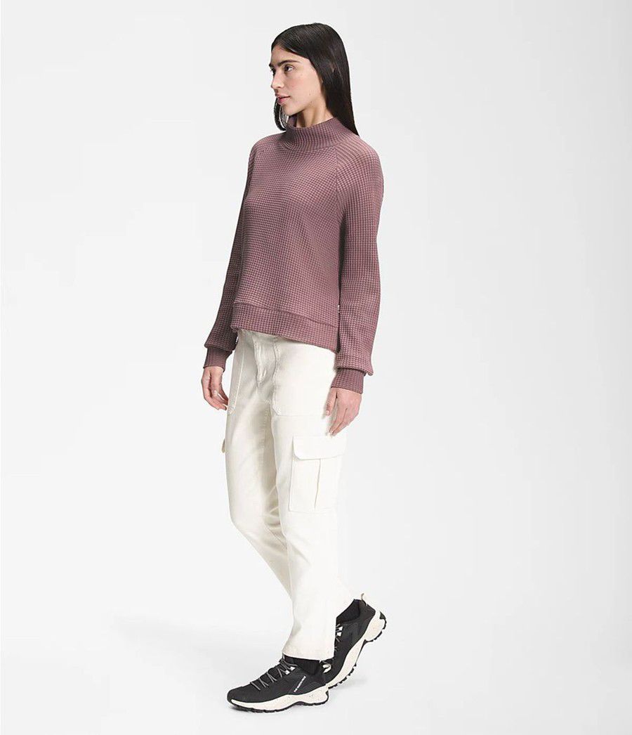 Dámské Mikiny The North Face Long Sleeve Mock Neck Chabot Světle Fialové | MVAJFKG-85