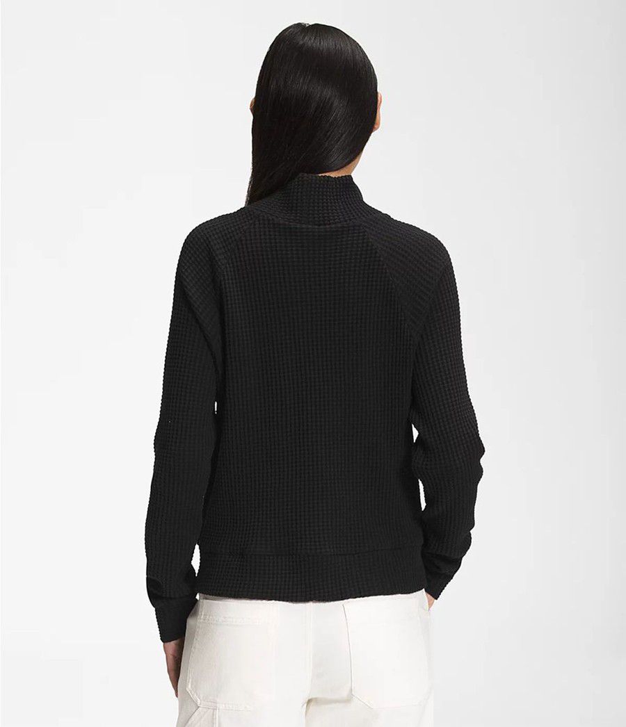 Dámské Mikiny The North Face Long Sleeve Mock Neck Chabot Černé | TJMUHYK-31