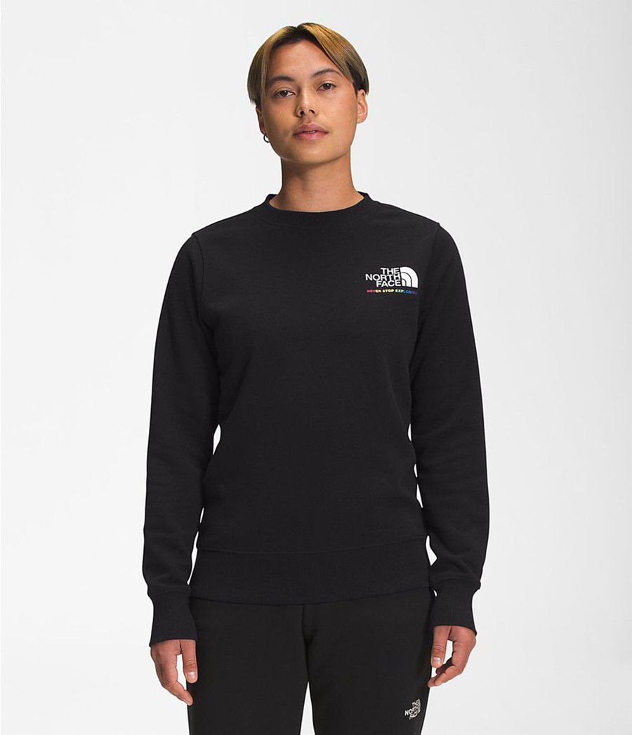 Dámské Mikiny The North Face Pride Crew Černé | JIQKFHC-21