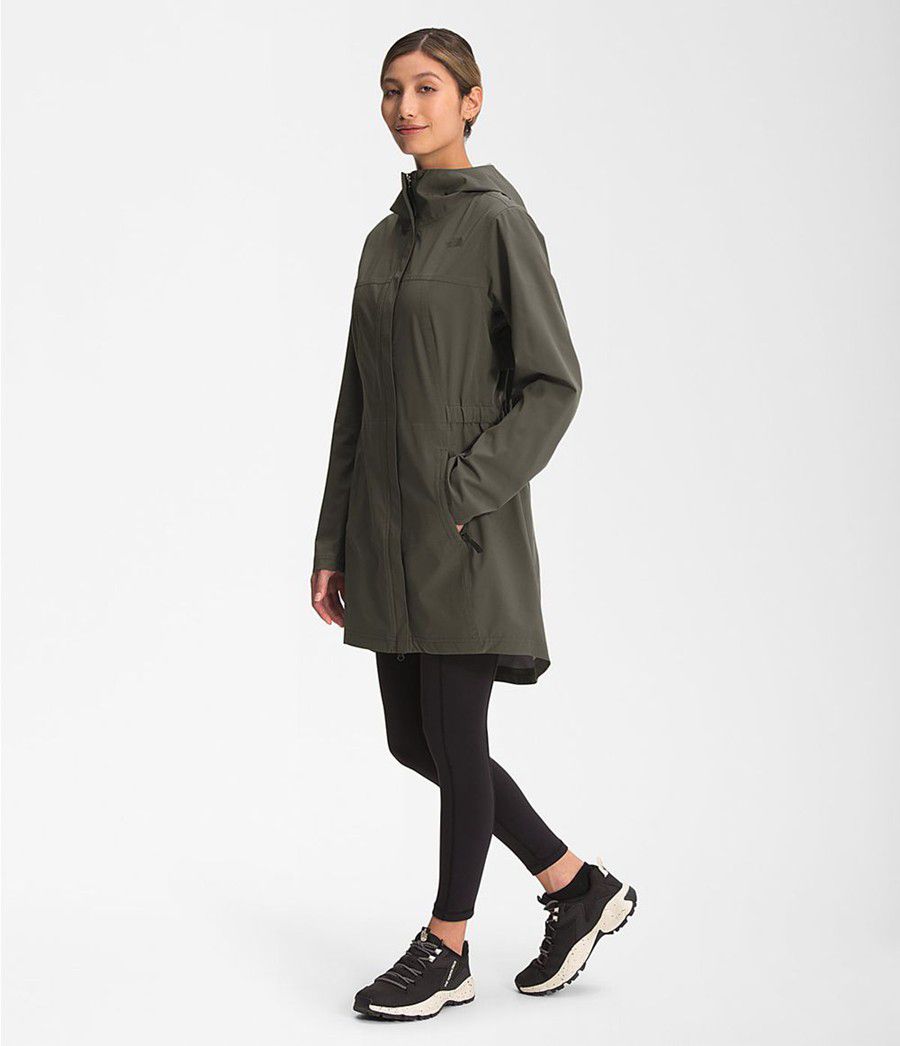Dámské Parkas The North Face Allproof Stretch Olivy Zelené | YQWALTZ-24