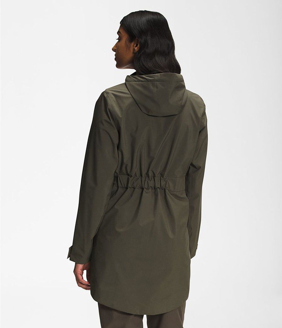 Dámské Parkas The North Face City Breeze Rain Ii Olivy Zelené | WSHYXMA-83