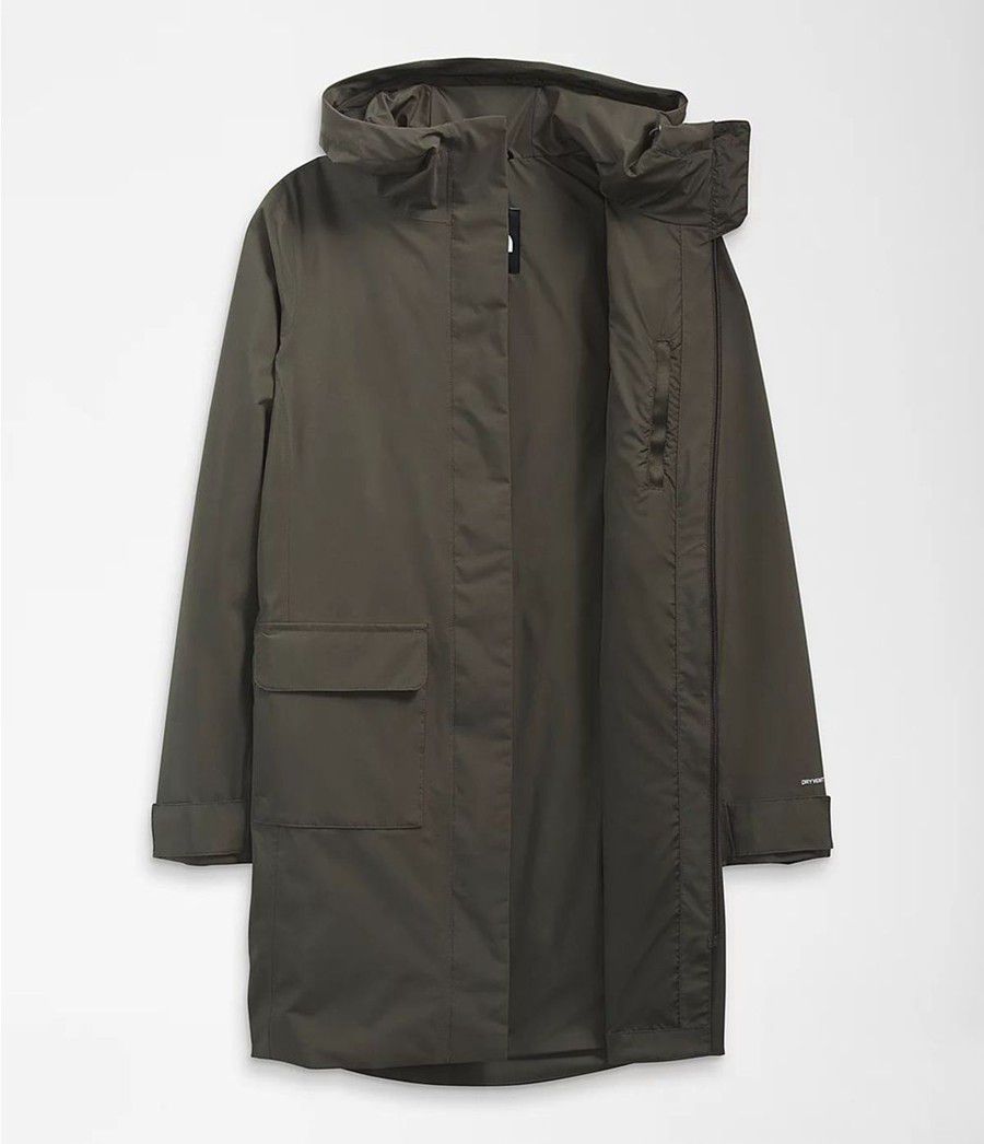 Dámské Parkas The North Face City Breeze Rain Ii Olivy Zelené | WSHYXMA-83