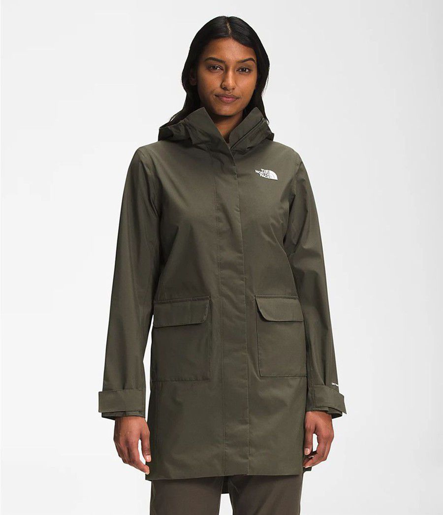 Dámské Parkas The North Face City Breeze Rain Ii Olivy Zelené | WSHYXMA-83