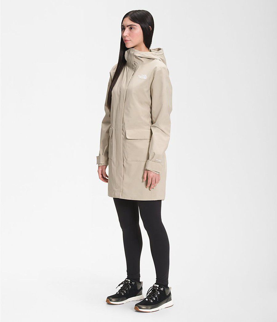 Dámské Parkas The North Face City Breeze Rain Ii Béžový | IUROHGK-21