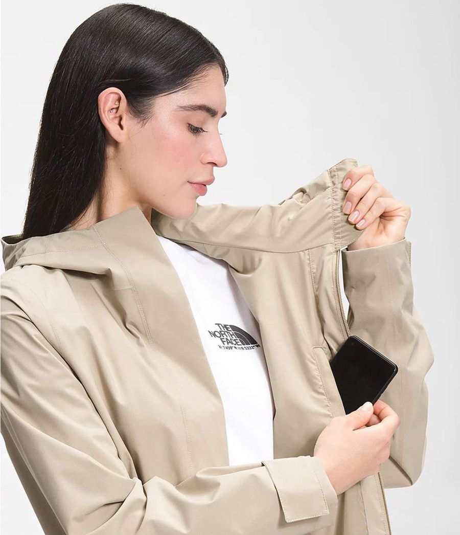 Dámské Parkas The North Face City Breeze Rain Ii Béžový | IUROHGK-21
