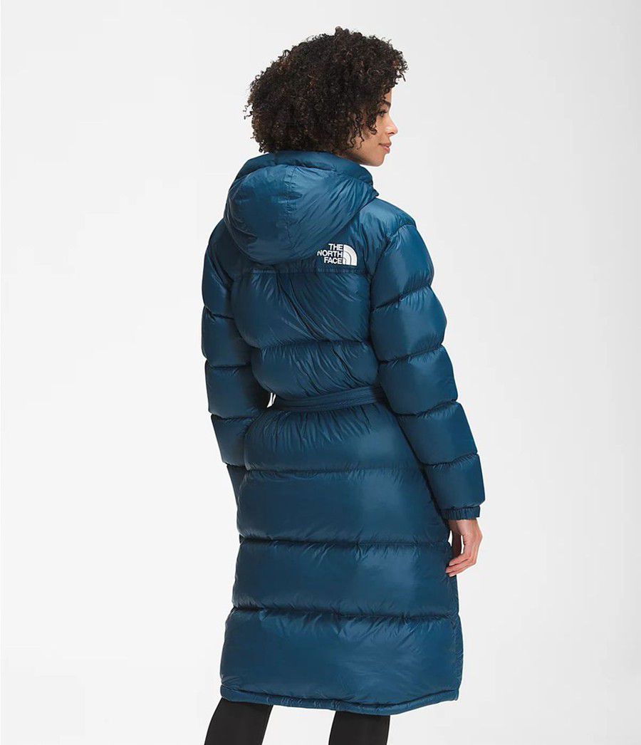 Dámské Parkas The North Face Nuptse Belted Long Blankyt | ATUOZIS-97