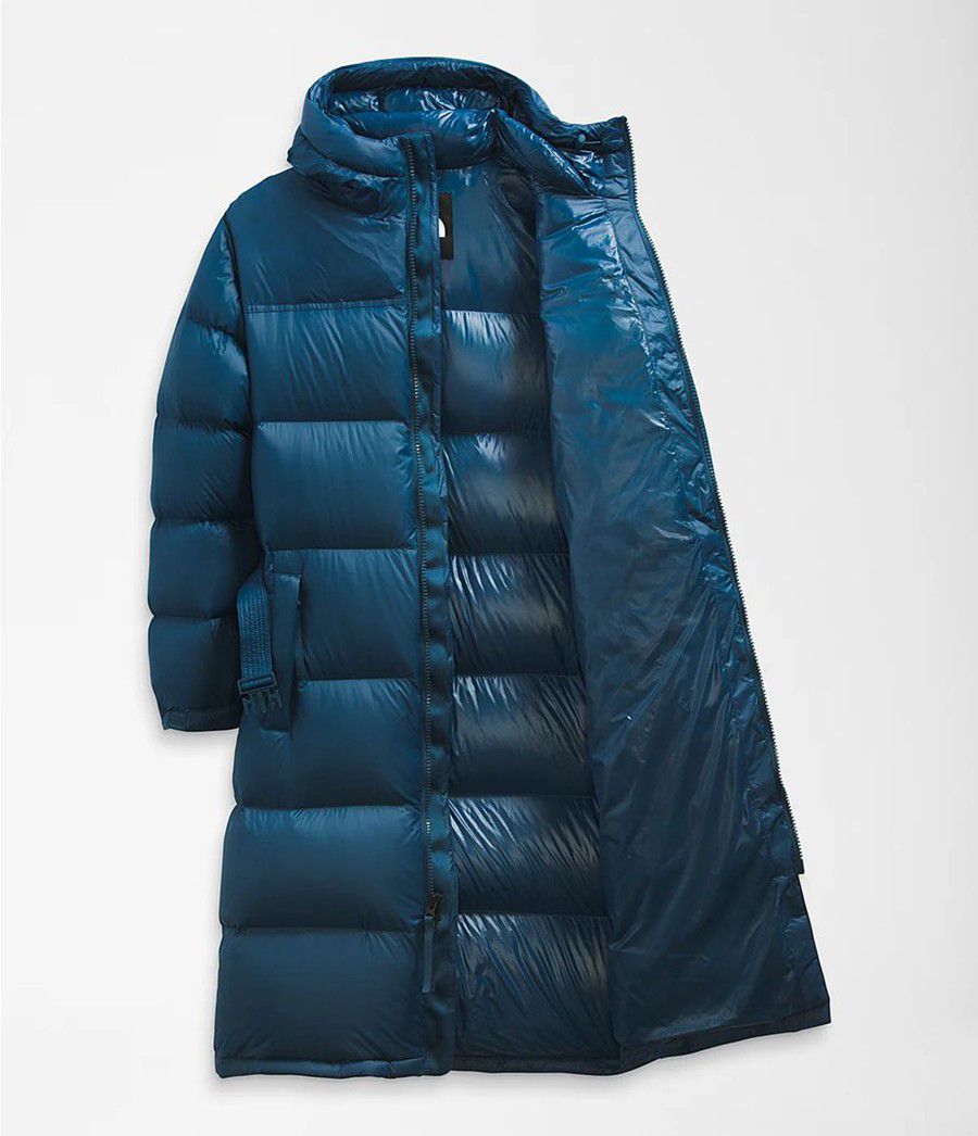 Dámské Parkas The North Face Nuptse Belted Long Blankyt | ATUOZIS-97