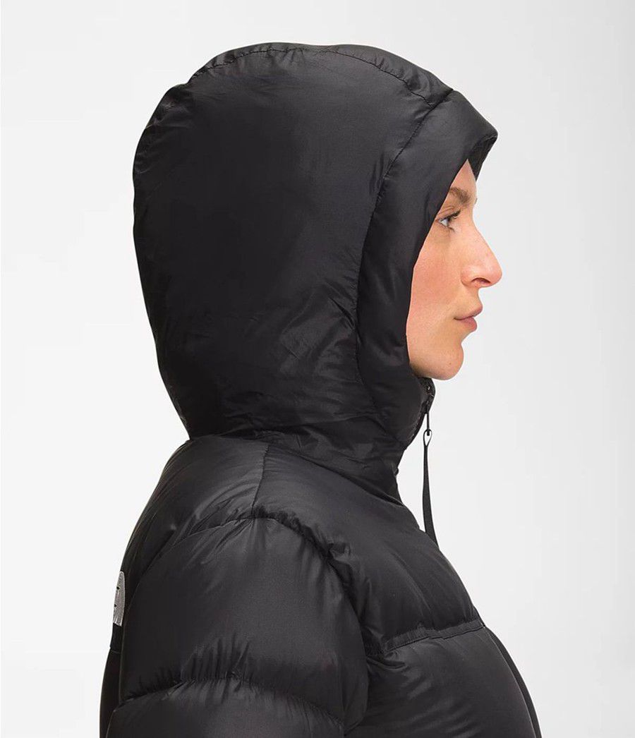 Dámské Parkas The North Face Nuptse Belted Long Černé | BZKREXN-13