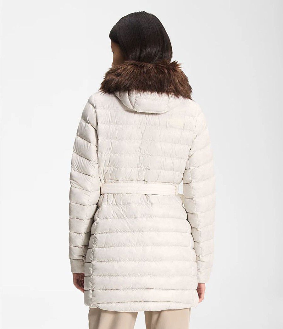 Dámské Parkas The North Face Transverse Belted Bílé | KIUZDRM-76