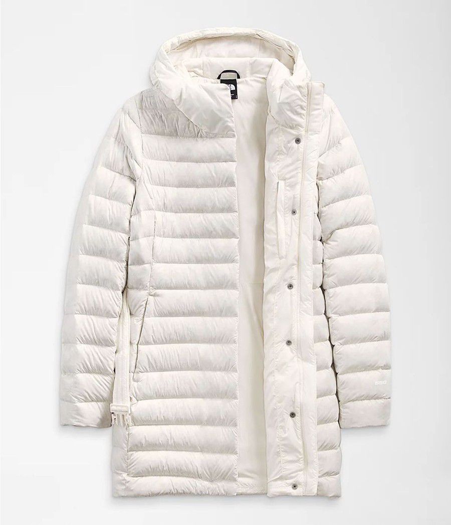 Dámské Parkas The North Face Transverse Belted Bílé | KIUZDRM-76