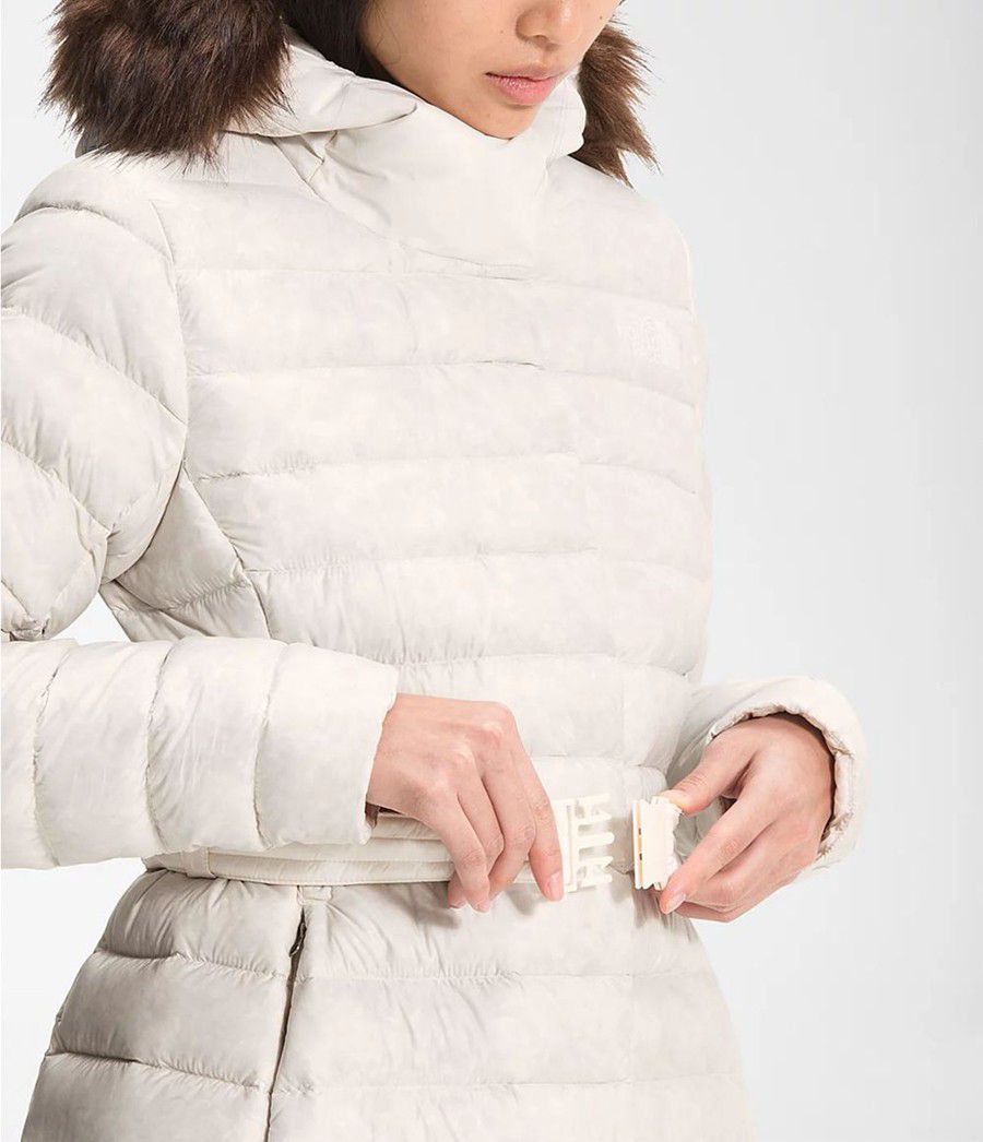 Dámské Parkas The North Face Transverse Belted Bílé | KIUZDRM-76