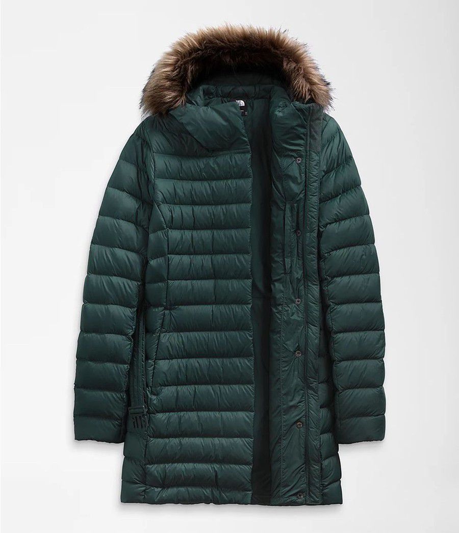 Dámské Parkas The North Face Transverse Belted Tmavě Zelene | BALSIHK-25