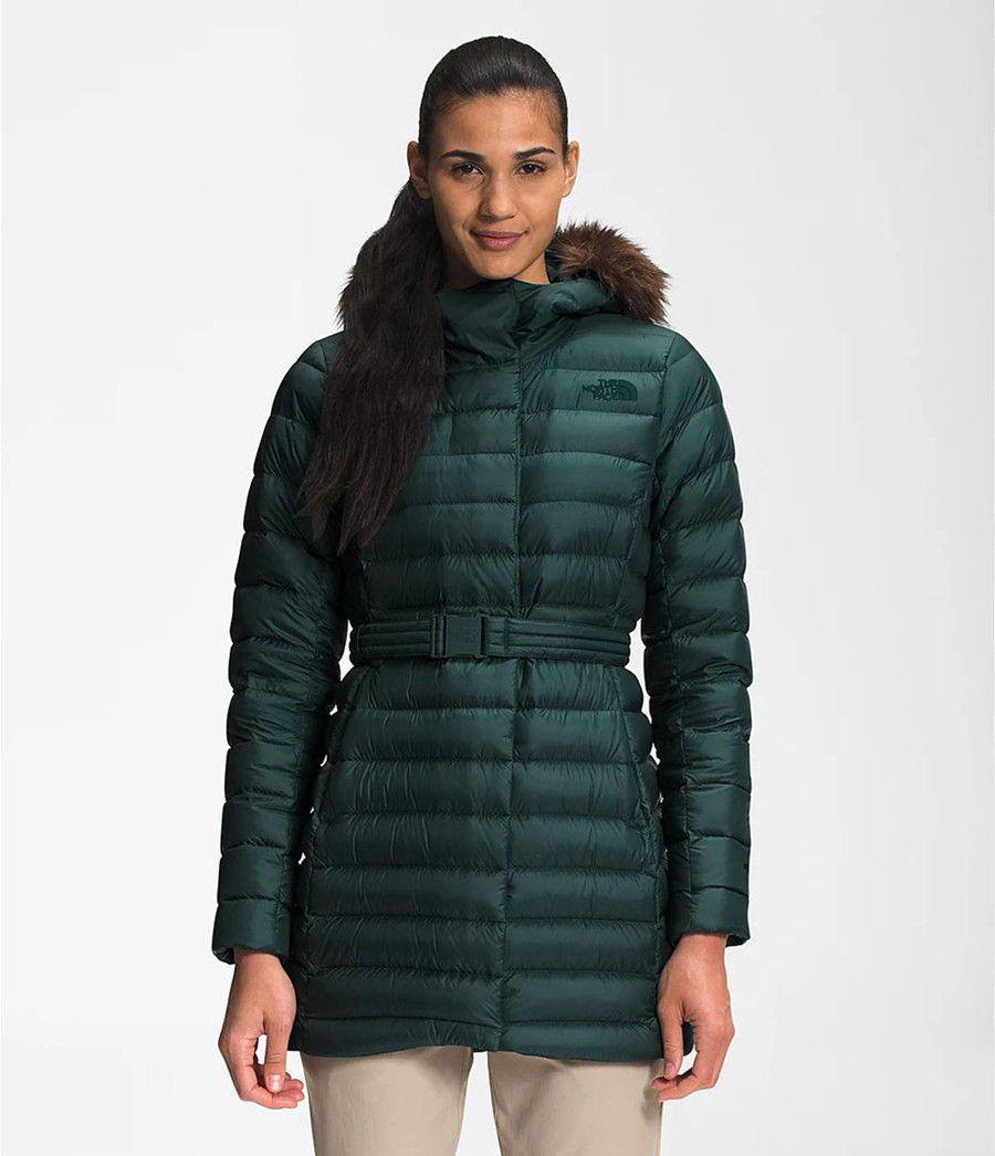 Dámské Parkas The North Face Transverse Belted Tmavě Zelene | BALSIHK-25