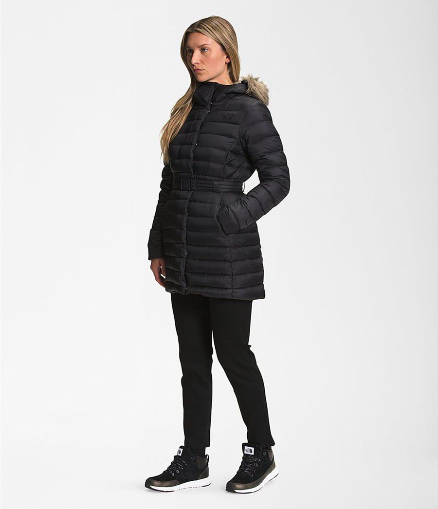 Dámské Parkas The North Face Transverse Belted Černé | JQISLOG-38