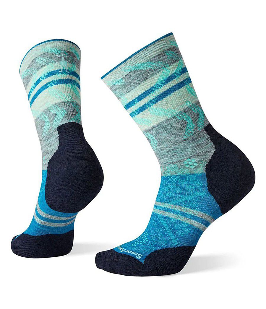 Dámské Ponožky The North Face Smartwool Phd Run Light Elite Pattern Crew Světle Šedé | LQAUNOE-03