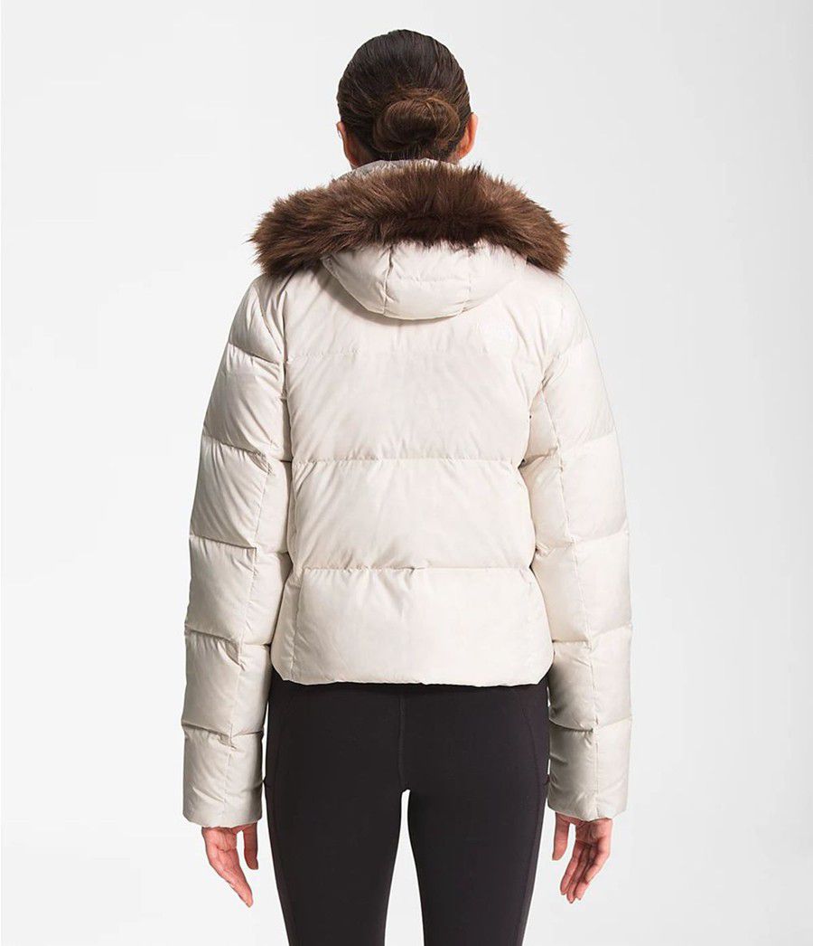 Dámské Péřové Bundy The North Face New Dealio Short Bílé | HIFRUOB-95