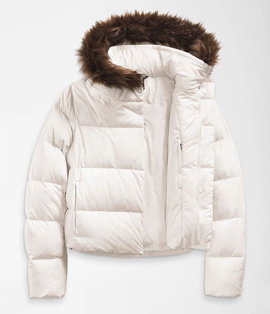 Dámské Péřové Bundy The North Face New Dealio Short Bílé | HIFRUOB-95