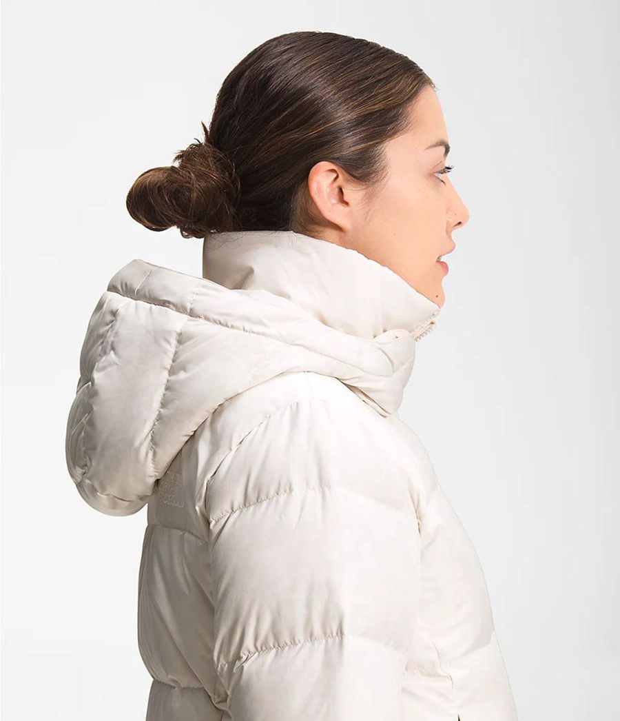 Dámské Péřové Bundy The North Face New Dealio Short Bílé | HIFRUOB-95