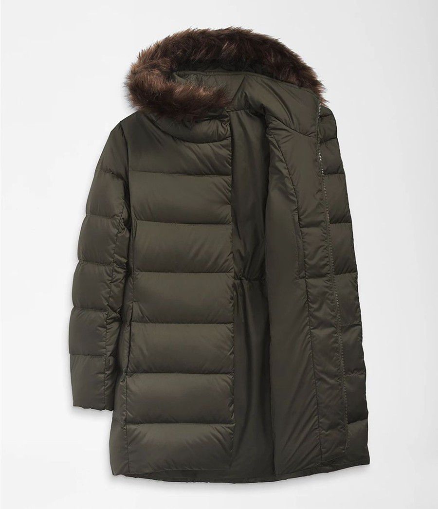 Dámské Péřové Bundy The North Face New Dealio Olivy Zelené | YEDNHOU-31