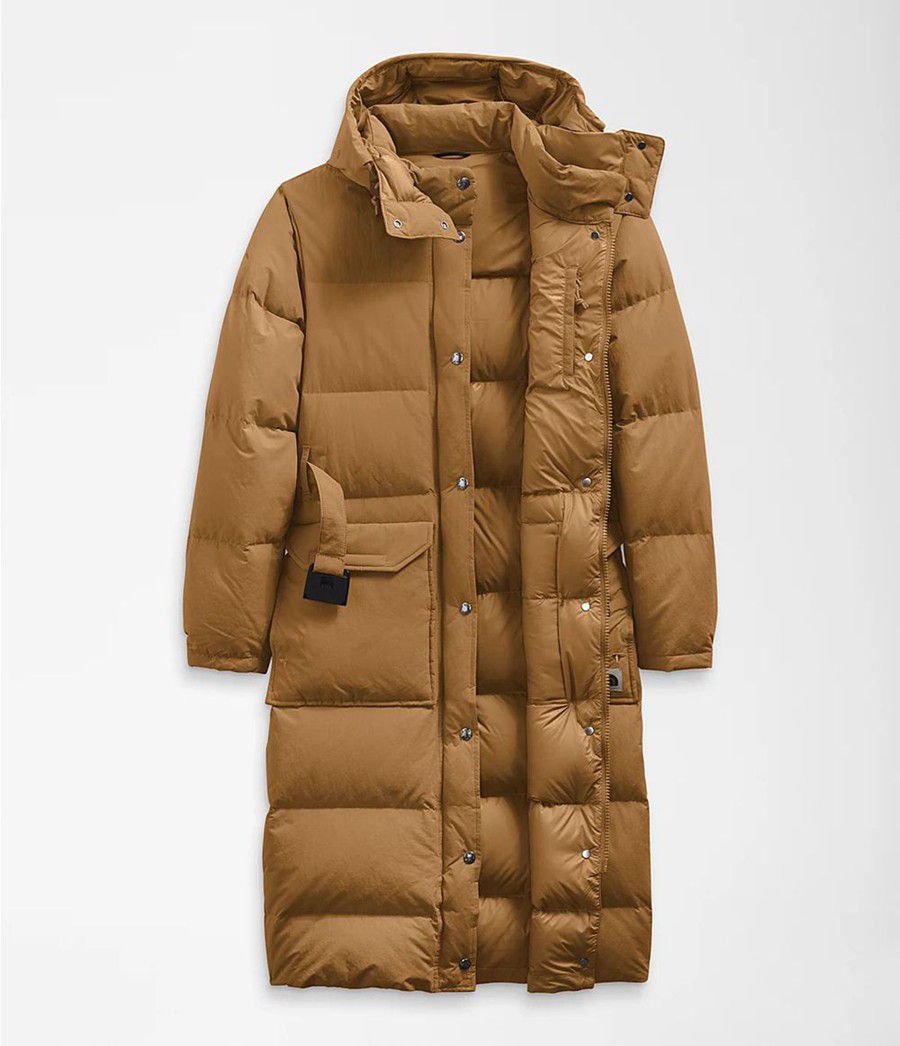 Dámské Péřové Bundy The North Face Sierra Long Hnědé | OMISUDW-32