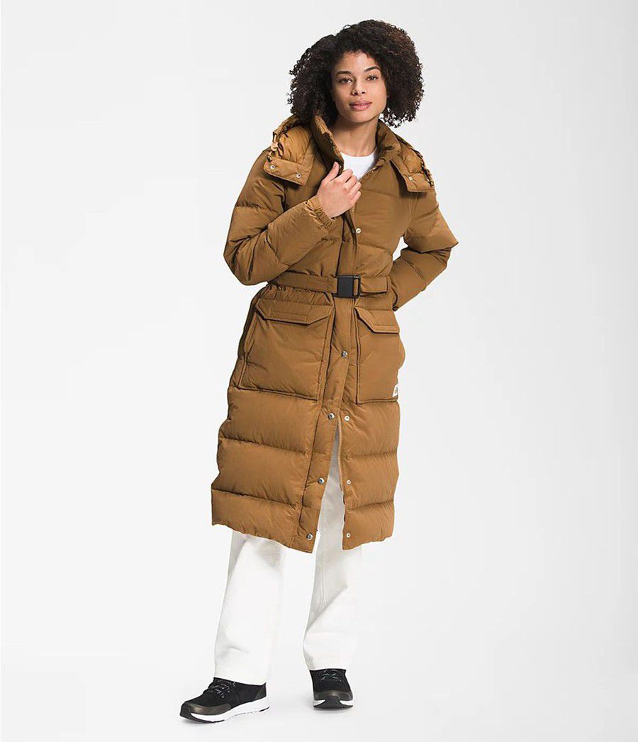 Dámské Péřové Bundy The North Face Sierra Long Hnědé | OMISUDW-32