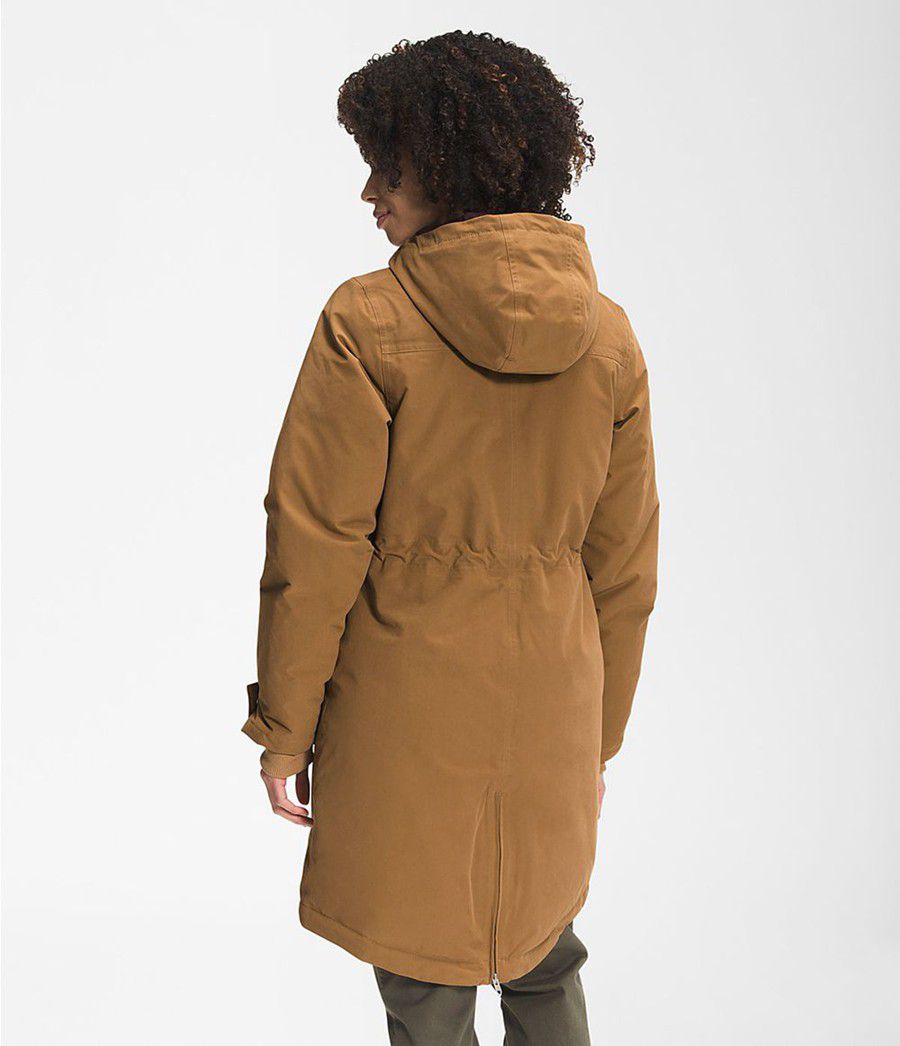 Dámské Péřové Bundy The North Face Snow Hnědé | XRNILPD-09