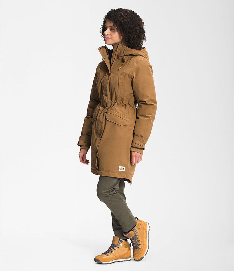 Dámské Péřové Bundy The North Face Snow Hnědé | XRNILPD-09