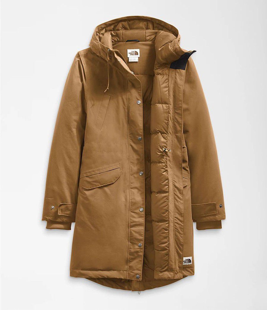 Dámské Péřové Bundy The North Face Snow Hnědé | XRNILPD-09