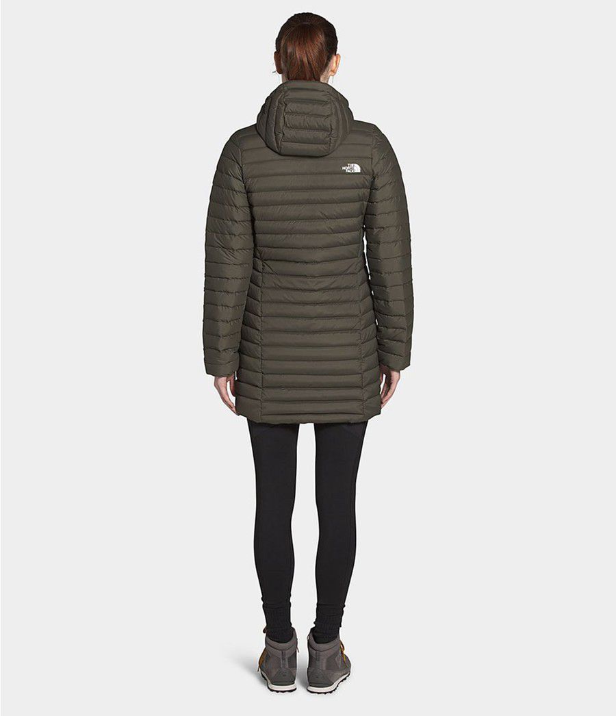 Dámské Péřové Bundy The North Face Stretch Olivy Zelené | ZCGVOMD-25