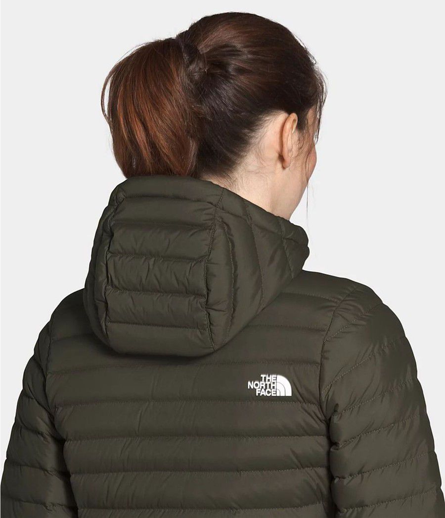 Dámské Péřové Bundy The North Face Stretch Olivy Zelené | ZCGVOMD-25