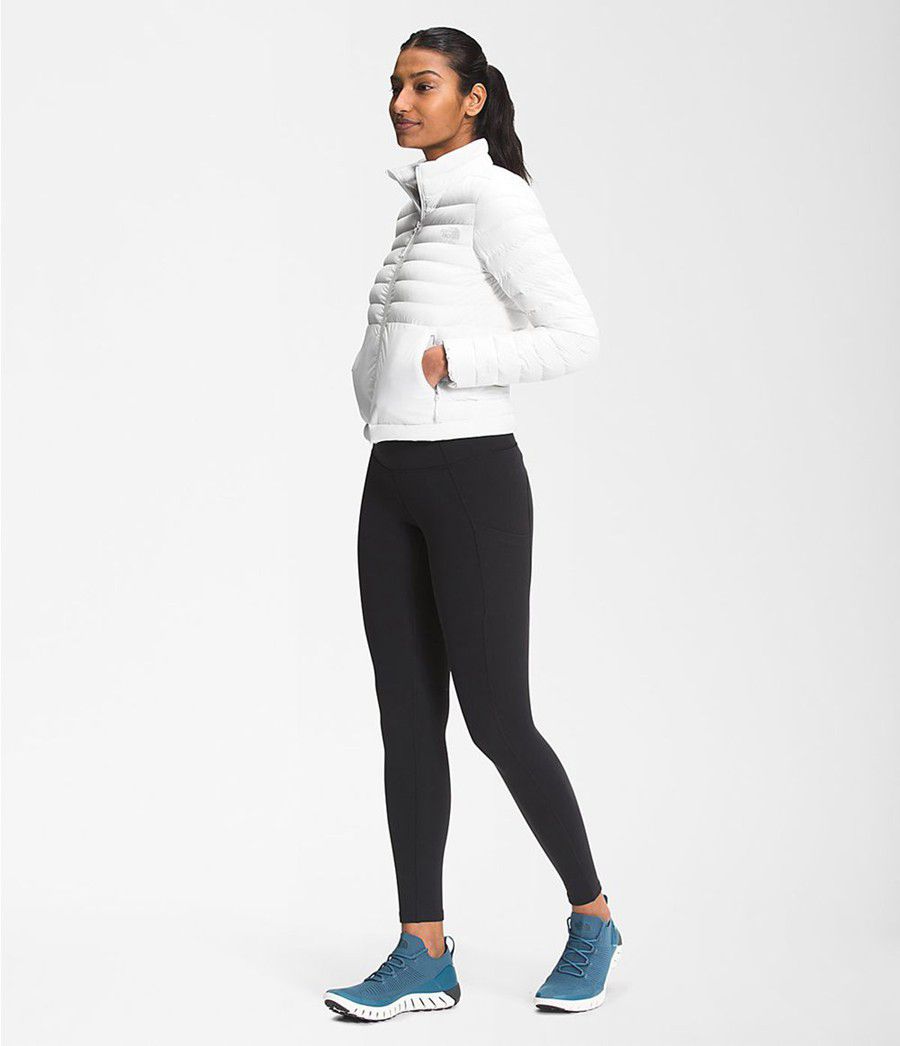 Dámské Péřové Bundy The North Face Stretch Seasonal Bílé | WEHUOXI-80