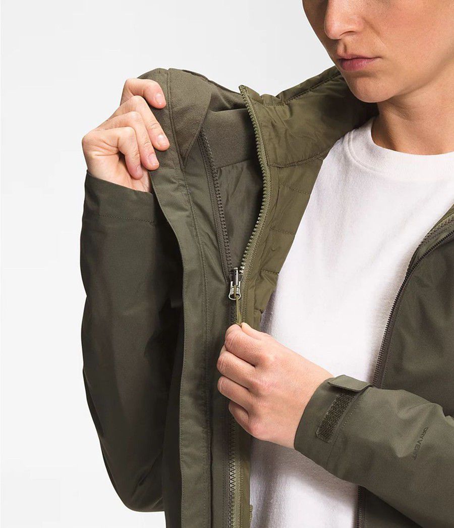 Dámské Rainwear The North Face Carto Triclimate® Olivy Zelené | NAYIDKQ-51