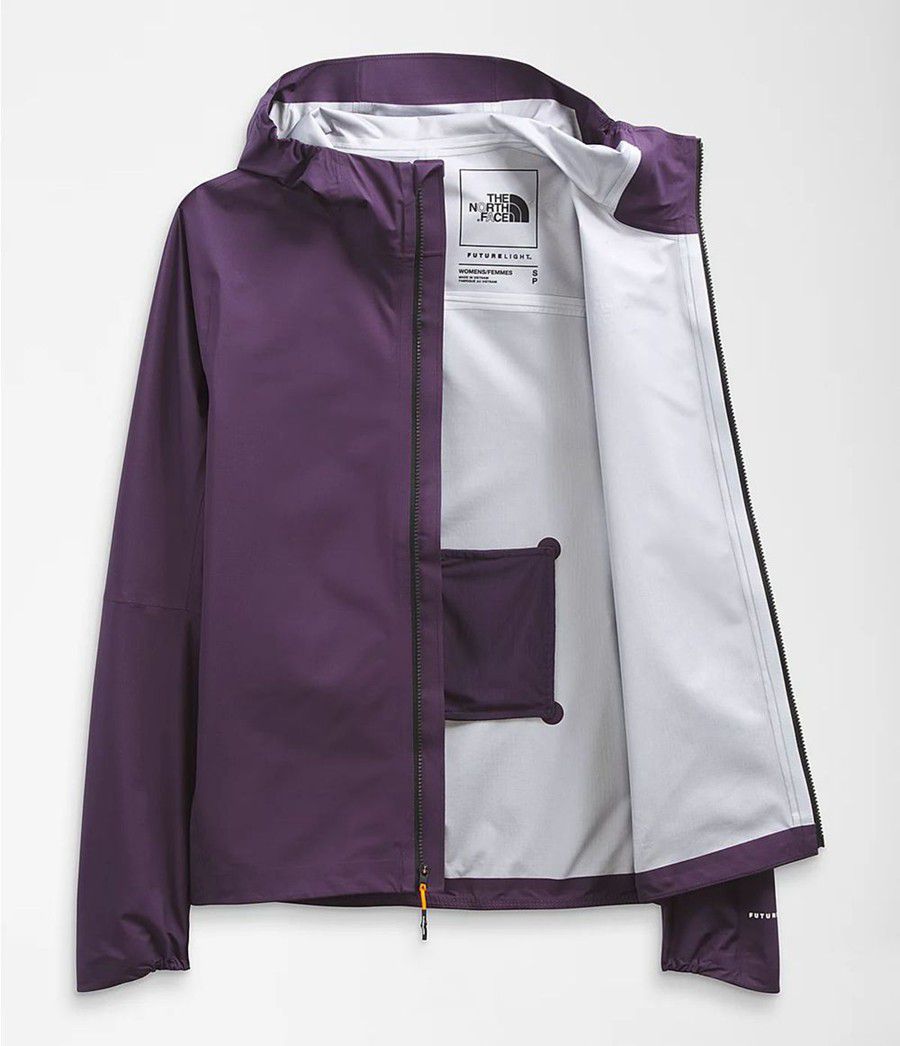 Dámské Rainwear The North Face Flight Lightriser Futurelight Tmavě Fialové | ZJQRBCK-38