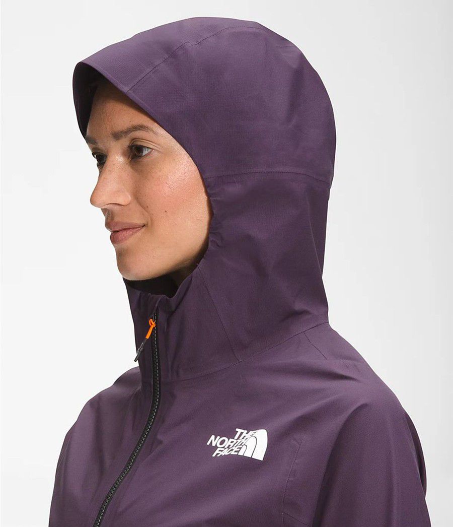Dámské Rainwear The North Face Flight Lightriser Futurelight Tmavě Fialové | ZJQRBCK-38