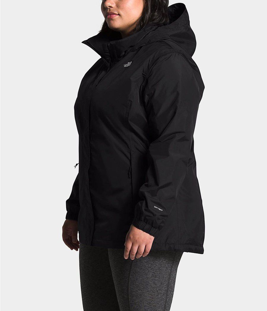 Dámské Rainwear The North Face Plus Resolve Černé | CRXQGMW-96