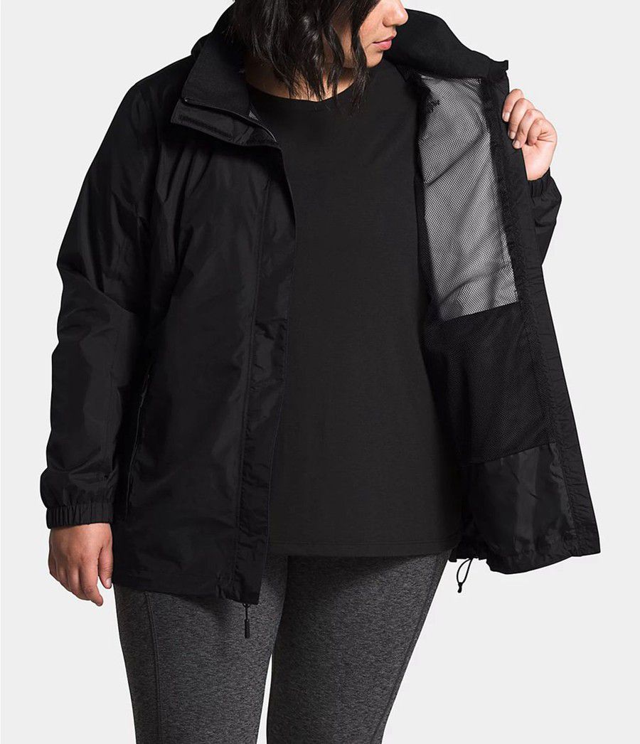 Dámské Rainwear The North Face Plus Resolve Černé | CRXQGMW-96