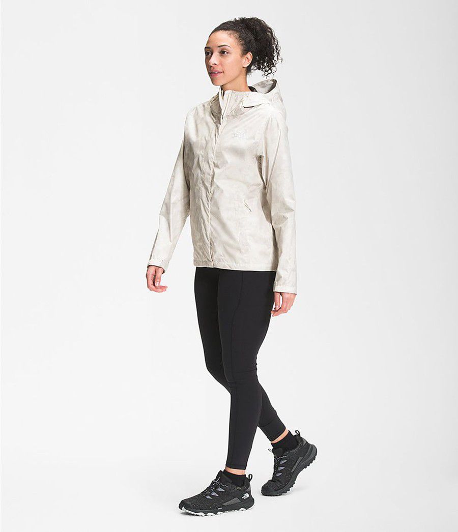 Dámské Rainwear The North Face Printed Venture 2 Bílé | QBPISJC-02