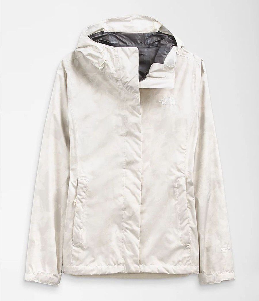 Dámské Rainwear The North Face Printed Venture 2 Bílé | QBPISJC-02