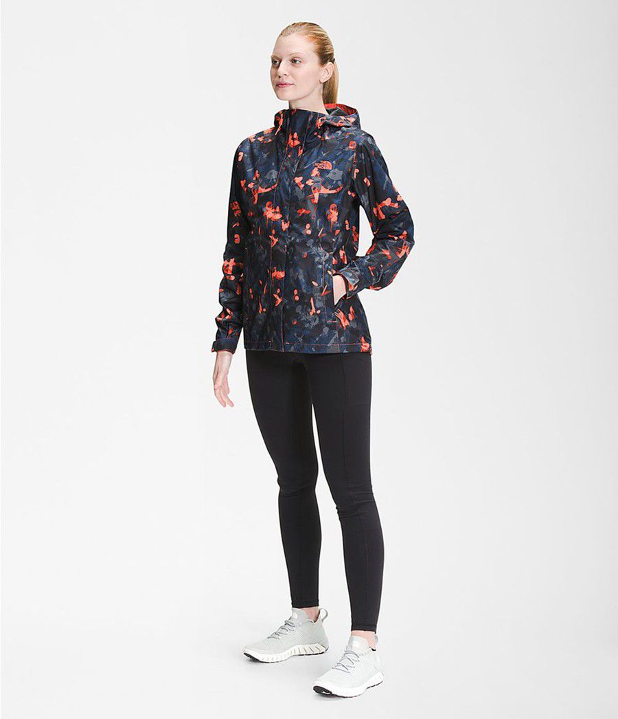 Dámské Rainwear The North Face Printed Venture 2 Oranžové | INPMAFD-82