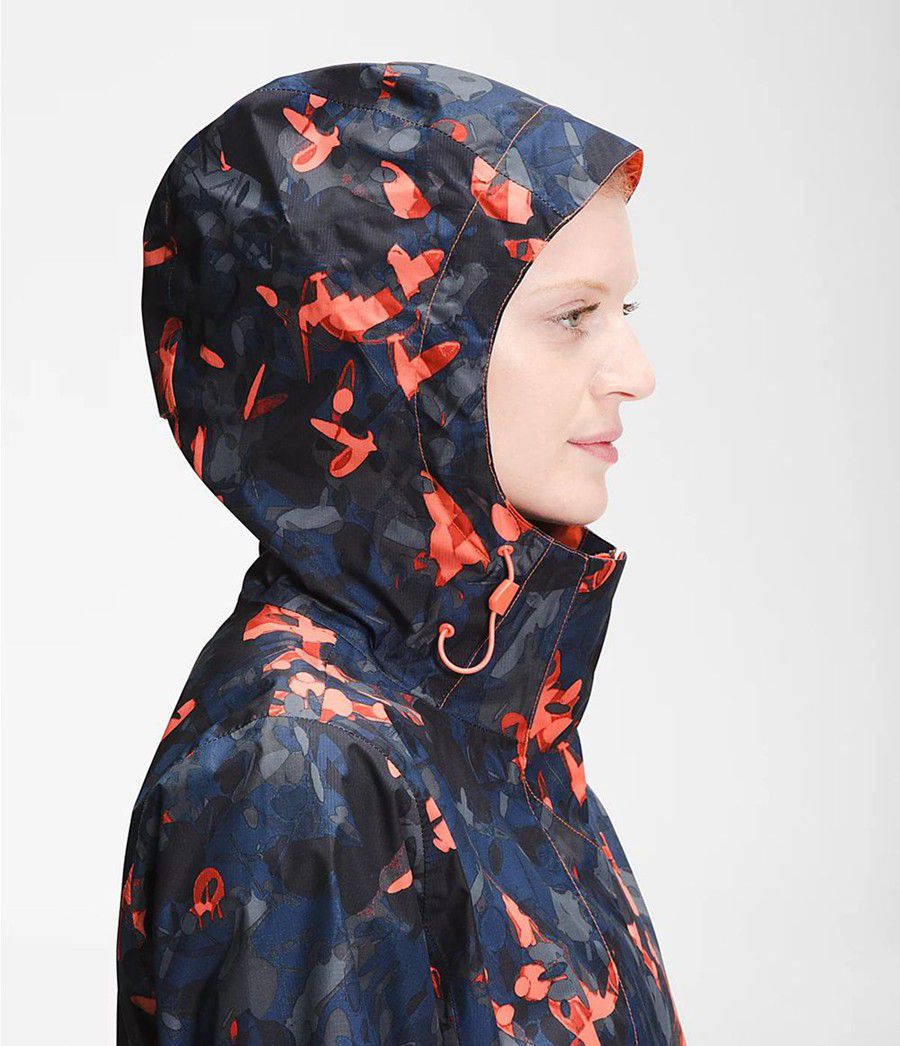 Dámské Rainwear The North Face Printed Venture 2 Oranžové | INPMAFD-82