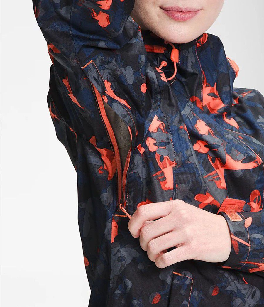 Dámské Rainwear The North Face Printed Venture 2 Oranžové | INPMAFD-82
