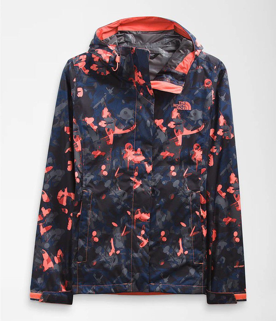 Dámské Rainwear The North Face Printed Venture 2 Oranžové | INPMAFD-82