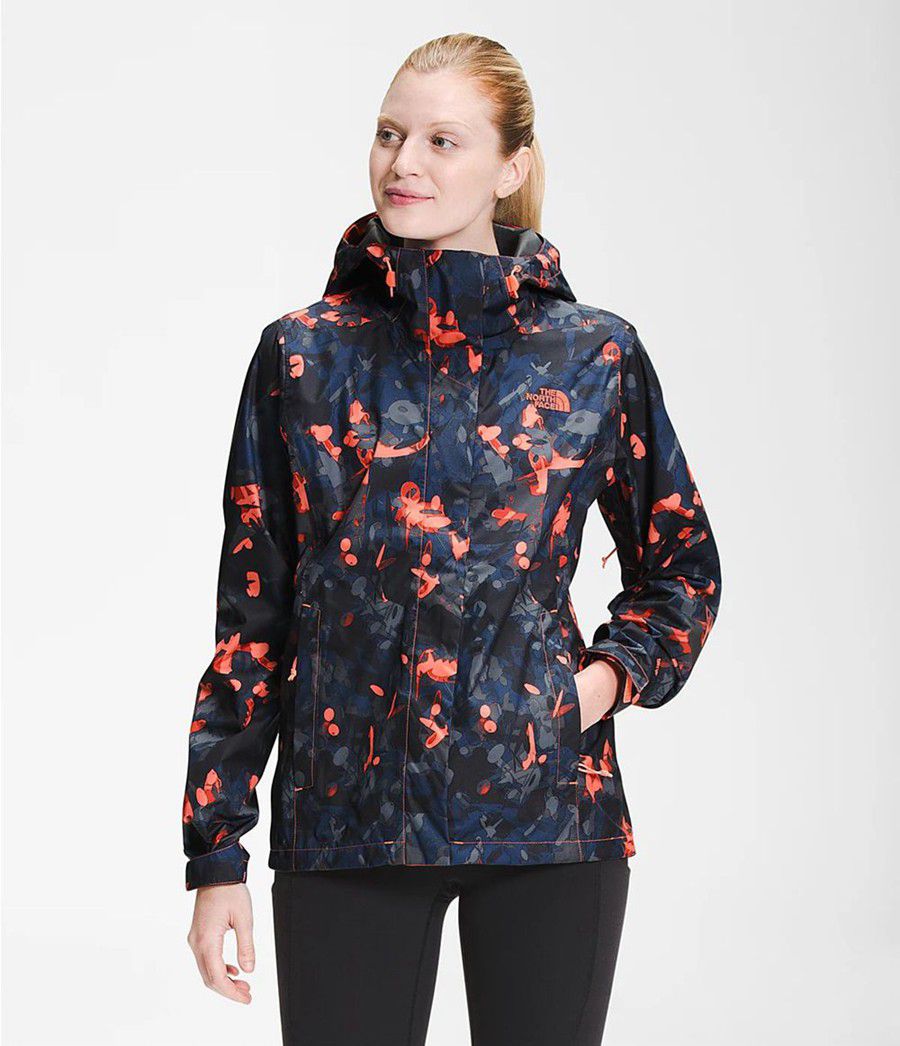 Dámské Rainwear The North Face Printed Venture 2 Oranžové | INPMAFD-82