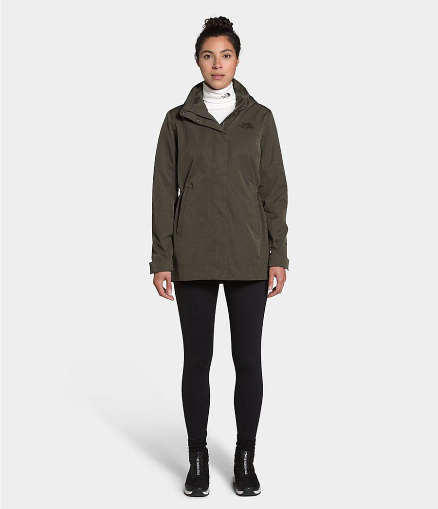 Dámské Rainwear The North Face Westoak City Trench Taupe | TCHFAUL-17